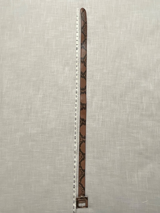 NEW Longchamp Snakeskin Leather Brown/Tan Adjustable Belt Size M/L Made-inFrance main image 10